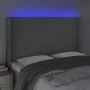 Hellgraues Stoffkopfteil mit LED 147x16x118/128 cm von vidaXL, Kopf- und Fußteile - Ref: Foro24-3123766, Preis: 129,06 €, Rab...