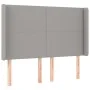 Hellgraues Stoffkopfteil mit LED 147x16x118/128 cm von vidaXL, Kopf- und Fußteile - Ref: Foro24-3123766, Preis: 129,06 €, Rab...