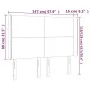 Hellgraues Stoffkopfteil mit LED 147x16x118/128 cm von vidaXL, Kopf- und Fußteile - Ref: Foro24-3123766, Preis: 129,06 €, Rab...