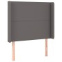 Cabecero con LED cuero sintético gris 93x16x118/128cm de vidaXL, Cabeceros y pies de cama - Ref: Foro24-3123850, Precio: 78,7...