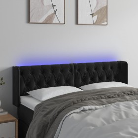 Cabecero con LED de terciopelo negro 163x16x78/88 cm de vidaXL, Cabeceros y pies de cama - Ref: Foro24-3123628, Precio: 98,25...