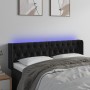 Cabecero con LED de terciopelo negro 163x16x78/88 cm de vidaXL, Cabeceros y pies de cama - Ref: Foro24-3123628, Precio: 98,25...