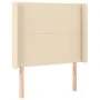 Cabecero con LED de tela color crema 83x16x118/128 cm de vidaXL, Cabeceros y pies de cama - Ref: Foro24-3123747, Precio: 82,1...