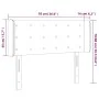 Cabecero con luces LED de tela gris oscuro 93x16x78/88 cm de vidaXL, Cabeceros y pies de cama - Ref: Foro24-3123653, Precio: ...