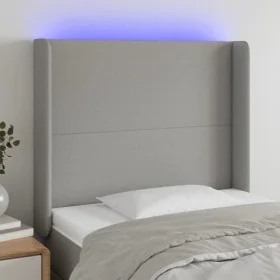 Kopfteil aus hellgrauem Stoff mit LED 83x16x118/128 cm von vidaXL, Kopf- und Fußteile - Ref: Foro24-3123742, Preis: 72,09 €, ...
