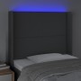 Cabecero con LED de tela gris oscuro 83x16x118/128 cm de vidaXL, Cabeceros y pies de cama - Ref: Foro24-3123883, Precio: 68,9...