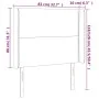 Cabecero con LED de tela gris oscuro 83x16x118/128 cm de vidaXL, Cabeceros y pies de cama - Ref: Foro24-3123883, Precio: 72,0...