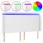 Kopfteil mit LED, weißem Kunstleder, 163 x 16 x 118/128 cm von vidaXL, Kopf- und Fußteile - Ref: Foro24-3123865, Preis: 142,2...