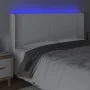 Kopfteil mit LED, weißem Kunstleder, 163 x 16 x 118/128 cm von vidaXL, Kopf- und Fußteile - Ref: Foro24-3123865, Preis: 142,2...