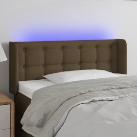 Kopfteil mit LED aus dunkelbraunem Stoff 103x16x78/88 cm von vidaXL, Kopf- und Fußteile - Ref: Foro24-3123663, Preis: 49,04 €...
