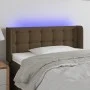 Dark brown fabric headboard with LED 103x16x78/88 cm by vidaXL, Headboards and footboards - Ref: Foro24-3123663, Price: 49,04...
