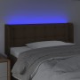 Cabecero con LED de tela marrón oscuro 103x16x78/88 cm de vidaXL, Cabeceros y pies de cama - Ref: Foro24-3123663, Precio: 47,...