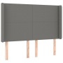Cabecero con LED de tela gris oscuro 147x16x118/128 cm de vidaXL, Cabeceros y pies de cama - Ref: Foro24-3123767, Precio: 131...