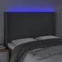Cabecero con LED de tela gris oscuro 147x16x118/128 cm de vidaXL, Cabeceros y pies de cama - Ref: Foro24-3123767, Precio: 139...