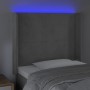 Cabecero con LED de terciopelo gris claro 103x16x118/128 cm de vidaXL, Cabeceros y pies de cama - Ref: Foro24-3123810, Precio...