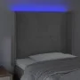 Cabecero con LED de terciopelo gris claro 103x16x118/128 cm de vidaXL, Cabeceros y pies de cama - Ref: Foro24-3123810, Precio...