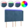 Dark blue velvet LED headboard 147x16x118/128 cm by vidaXL, Headboards and footboards - Ref: Foro24-3123820, Price: 114,95 €,...