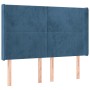 Cabecero con LED de terciopelo azul oscuro 147x16x118/128 cm de vidaXL, Cabeceros y pies de cama - Ref: Foro24-3123820, Preci...