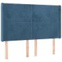 Dark blue velvet LED headboard 147x16x118/128 cm by vidaXL, Headboards and footboards - Ref: Foro24-3123820, Price: 114,95 €,...