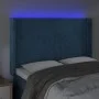 Dark blue velvet LED headboard 147x16x118/128 cm by vidaXL, Headboards and footboards - Ref: Foro24-3123820, Price: 114,95 €,...