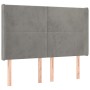 Cabecero con LED de terciopelo gris claro 147x16x118/128 cm de vidaXL, Cabeceros y pies de cama - Ref: Foro24-3123816, Precio...