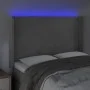 Cabecero con LED de terciopelo gris claro 147x16x118/128 cm de vidaXL, Cabeceros y pies de cama - Ref: Foro24-3123816, Precio...