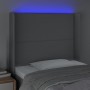 Cabecero con LED de tela gris claro 103x16x118/128 cm de vidaXL, Cabeceros y pies de cama - Ref: Foro24-3123898, Precio: 69,1...