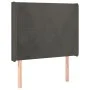 Dark gray velvet headboard with LED 93x16x118/128 cm by vidaXL, Headboards and footboards - Ref: Foro24-3123805, Price: 76,19...