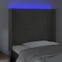 Dark gray velvet headboard with LED 93x16x118/128 cm by vidaXL, Headboards and footboards - Ref: Foro24-3123805, Price: 76,19...