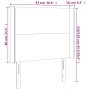 Cabecero con LED de terciopelo gris oscuro 93x16x118/128 cm de vidaXL, Cabeceros y pies de cama - Ref: Foro24-3123805, Precio...
