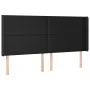 Headboard with LED black synthetic leather 183x16x118/128 cm by vidaXL, Headboards and footboards - Ref: Foro24-3123870, Pric...