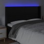 Cabecero con LED cuero sintético negro 183x16x118/128 cm de vidaXL, Cabeceros y pies de cama - Ref: Foro24-3123870, Precio: 1...