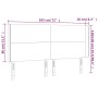 Cabecero con LED cuero sintético negro 183x16x118/128 cm de vidaXL, Cabeceros y pies de cama - Ref: Foro24-3123870, Precio: 1...