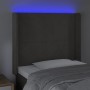 Cabecero con LED de terciopelo gris oscuro 103x16x118/128 cm de vidaXL, Cabeceros y pies de cama - Ref: Foro24-3123811, Preci...