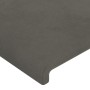 Cabecero con LED de terciopelo gris oscuro 103x16x118/128 cm de vidaXL, Cabeceros y pies de cama - Ref: Foro24-3123811, Preci...