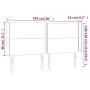 Kopfteil mit LED aus dunkelbraunem Stoff 203x16x118/128 cm von vidaXL, Kopf- und Fußteile - Ref: Foro24-3123933, Preis: 110,8...