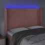Cabecero con LED de terciopelo rosa 147x16x118/128 cm de vidaXL, Cabeceros y pies de cama - Ref: Foro24-3123821, Precio: 140,...