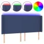 Kopfteil aus blauem Stoff mit LED 183x16x118/128 cm von vidaXL, Kopf- und Fußteile - Ref: Foro24-3123788, Preis: 118,64 €, Ra...
