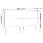 Blue fabric LED headboard 183x16x118/128 cm by vidaXL, Headboards and footboards - Ref: Foro24-3123788, Price: 118,64 €, Disc...