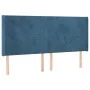 LED-Kopfteil aus dunkelblauem Samt, 163 x 16 x 118/128 cm von vidaXL, Kopf- und Fußteile - Ref: Foro24-3123826, Preis: 133,05...