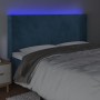 Cabecero con LED de terciopelo azul oscuro 163x16x118/128 cm de vidaXL, Cabeceros y pies de cama - Ref: Foro24-3123826, Preci...