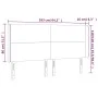 LED-Kopfteil aus dunkelblauem Samt, 163 x 16 x 118/128 cm von vidaXL, Kopf- und Fußteile - Ref: Foro24-3123826, Preis: 133,05...
