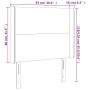Cabecero con LED cuero sintético negro 93x16x118/128 cm de vidaXL, Cabeceros y pies de cama - Ref: Foro24-3123846, Precio: 75...