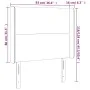 LED-Kopfteil aus dunkelblauem Samt, 93 x 16 x 118/128 cm von vidaXL, Kopf- und Fußteile - Ref: Foro24-3123808, Preis: 82,33 €...