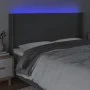 Dunkelgraues Stoffkopfteil mit LED 203x16x118/128 cm von vidaXL, Kopf- und Fußteile - Ref: Foro24-3123791, Preis: 141,69 €, R...