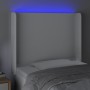 Cabecero con LED cuero sintético blanco 83x16x118/128 cm de vidaXL, Cabeceros y pies de cama - Ref: Foro24-3123841, Precio: 8...