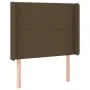 Cabecero con LED de tela marrón oscuro 103x16x118/128 cm de vidaXL, Cabeceros y pies de cama - Ref: Foro24-3123901, Precio: 6...