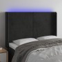 Cabecero con LED de terciopelo negro 147x16x118/128 cm de vidaXL, Cabeceros y pies de cama - Ref: Foro24-3123818, Precio: 127...
