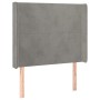 Cabecero con LED de terciopelo gris claro 83x16x118/128 cm de vidaXL, Cabeceros y pies de cama - Ref: Foro24-3123798, Precio:...