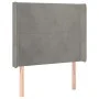 Cabecero con LED de terciopelo gris claro 83x16x118/128 cm de vidaXL, Cabeceros y pies de cama - Ref: Foro24-3123798, Precio:...